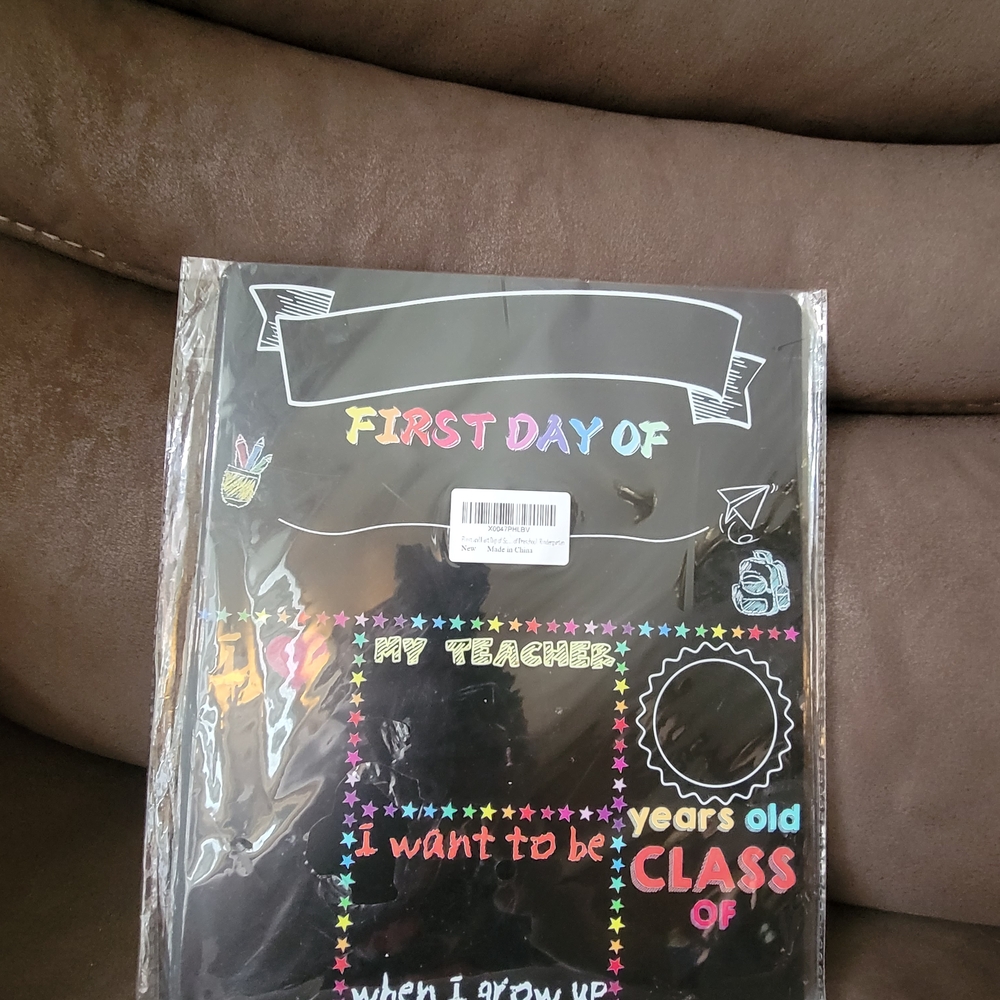 First Day of School Chalkboard Sign